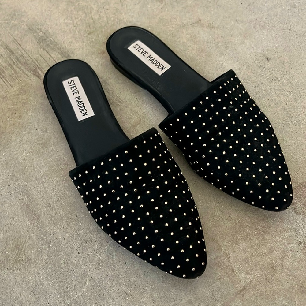 Steve Madden studded mules